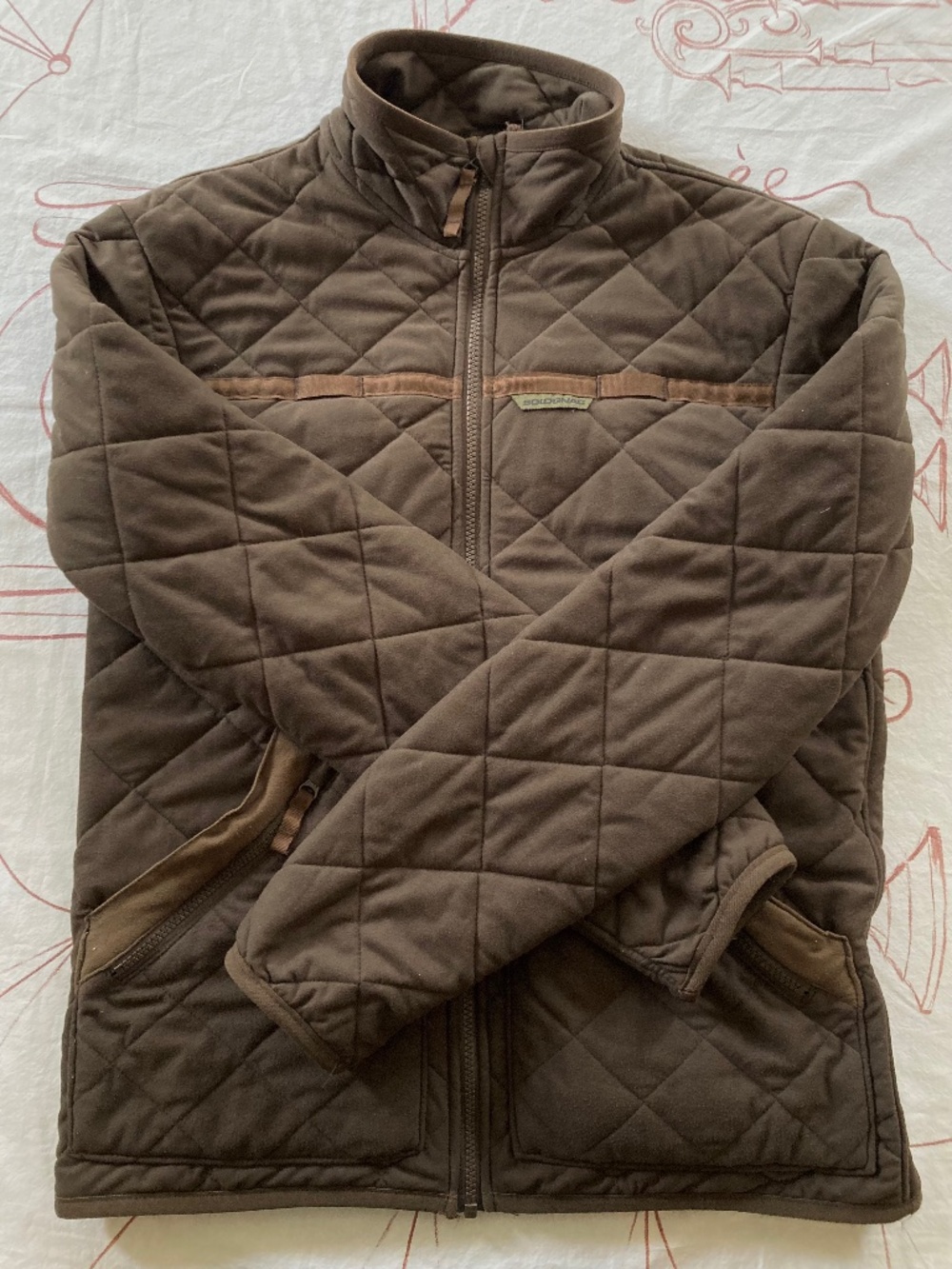 Solognac brown / khaki silent quilted vest